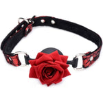 2 Pack Sexy Rose Ball Mouth Gag & Silicone Anal Butt Plugs Stimulation Anal Training Set Adjutable Leahter Bdsm Strap Sex Toys For Women Female Adult Couples Sm Games Foreplay Set Of 2