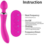 Sex Toys Double End Vibrator Handheld Massager Wand (Purple)