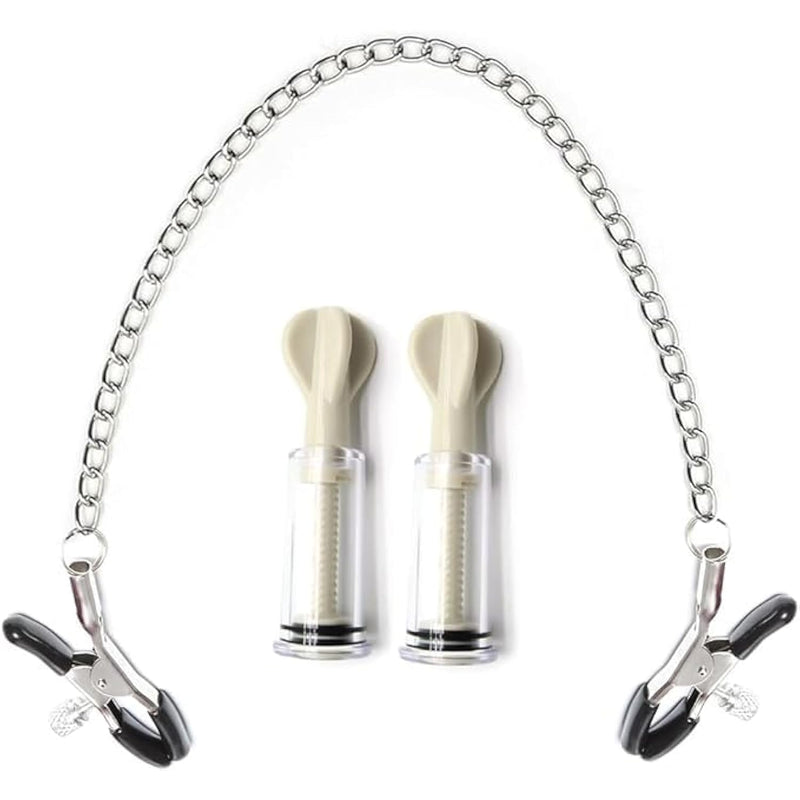 Adjustable Metal Nipple Clamps Cupping Nipple Suckers Vacuum Nipple Suction Cup Suckers Breastfeeding Mother And Women Breast Sucker Women Inverted Nipple