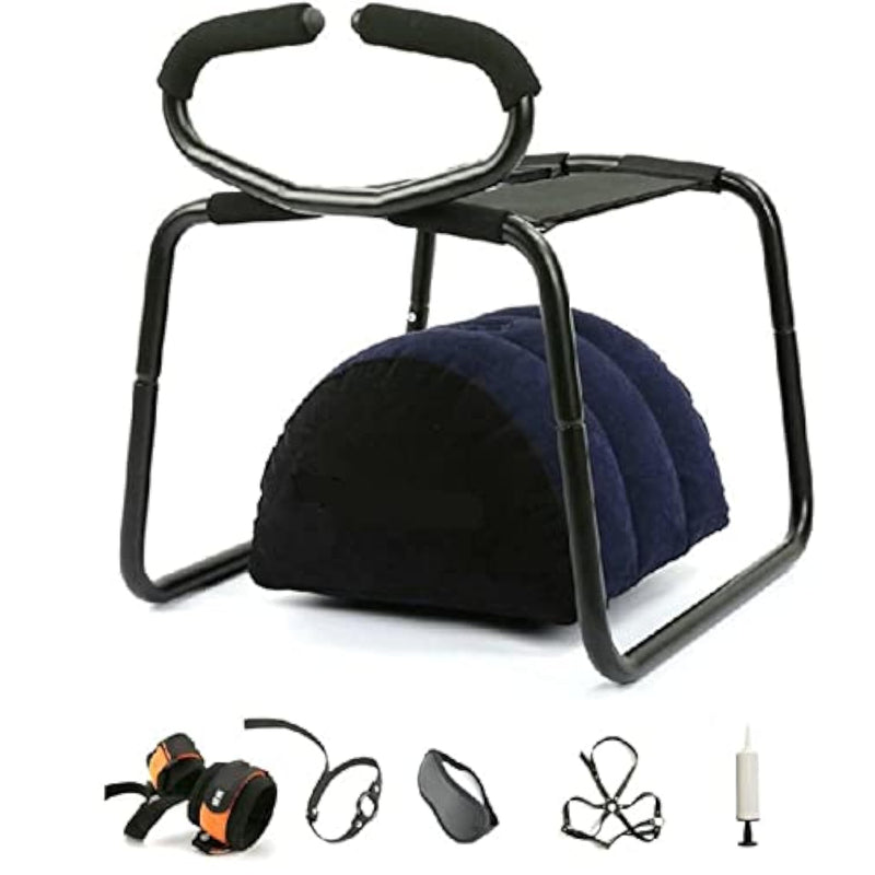 Sex Chair - Upgraded With Handle Inflatable Pillow And Bundle Set With Pump