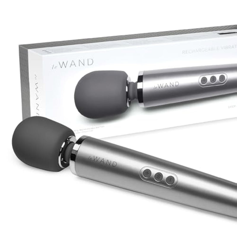Wand Massager Rechargeable 10-Speed With 20 Vibration Patterns, Vibrator Wand - Grey