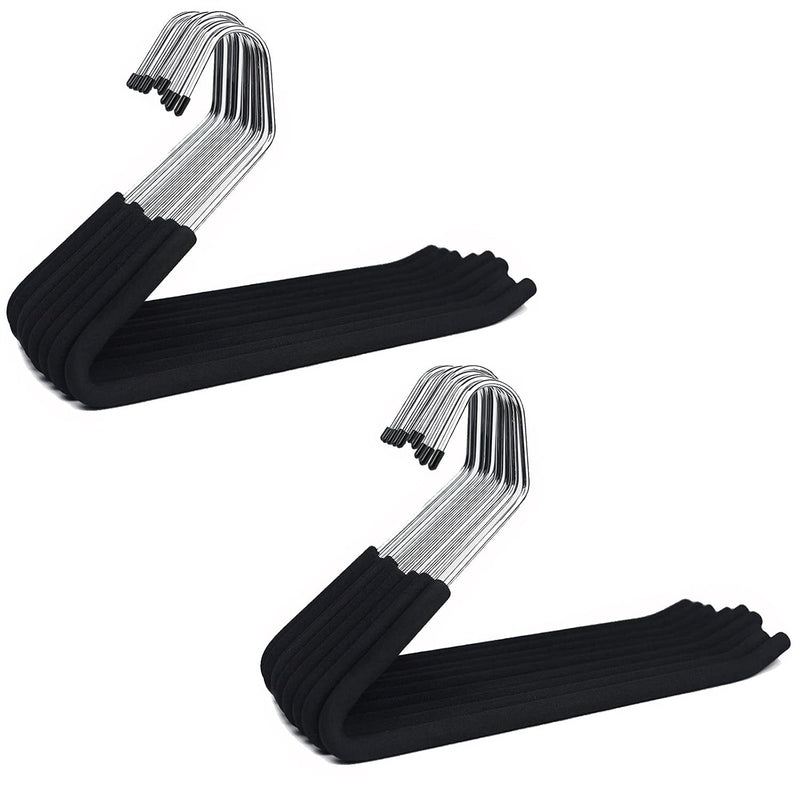 Heavy Duty Open Ended Easy Slide Chrome Trouser Hangers Organizers (20 Open Ende