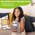 Microwavable Stuffed Animal, Heated Sloth Plush For Anxiety, Bedtime, Cuddle & Companion, Soreness & Stress Relief, Warmer Plueshies, Microwave Heating Pad, Gifts For Women, Gray