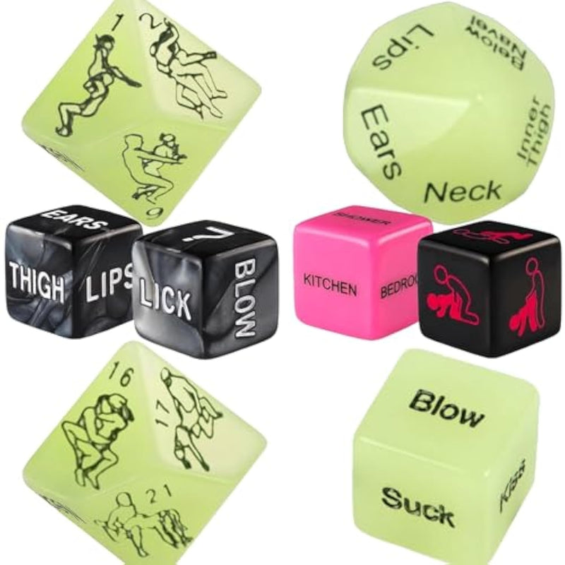 Positions Sex Game Sex Dice, Couples Sex Toys Glow In The Dark Positon Dice For Date Night Sex Games Romantic Anniversary & Valentines Gifts Adult Couple Games 8 Dices For Adults Sex Games For Couples