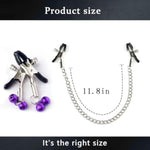 Adjustable Metal Nipple Clamps With Chain Non-Piercing Nipple Clip On Nipple Rings Nipple Clitoris Clamp With Bell For Women Adult Sex Toys
