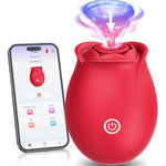 Sex Toys Vibrator For Women - Rose Sucking Vibrator Sex Nipple Toys With 9 Suctions, G-Spot Dildo Vibrators Rose Sucker, Clitoral Stimulator For Women Female Couples Adult Sex Toy Games