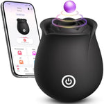 Rose Sex Toy Vibrator For Women – Upgrade Sucking Black Rose Sex Toys For Women Clitoral Nipple Stimulation, Womens Sex Toy Rose Sucker With Suction For Woman Female Couple Sex Machine