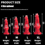Wolfhound Style Platinum Silicone Dildo with Strong Suction Cup Base for Men and Women