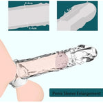 Penis Sleeve Penis Pump Male Sex Toy, Transparent Cock Sleeve Penis Enlarger Sex Toys For Men, Reusable Penis Extender With Penis Ring, Penis Extension Adult Sex Toys For Couples Women Pleasure