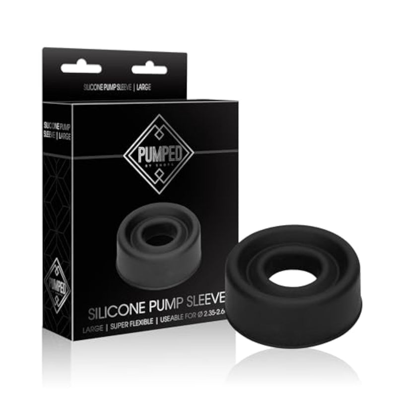 Large Black Silicone Pump Sleeve for Enhanced Penile Pumping Experience