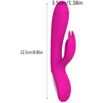 4 Colors Of Liquid Silicone Rabbit Vibrator Plug With 7 Modes Recharge G Spot Vibrator Mute Sex Toy For Man Women-Black