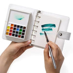 Portable Watercolor Sketchbook Set with Travel Journal and Art Supplies