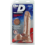 8 Inch Perfect D Dildo With Lube 1Oz | Harness Compatible Strap-On Dildo | Realistic Dildos | Suction Cup Base | Adult Sex Toys