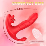 Thrusting Dildo, Rose Sex Toy Vibrator With Remote, Vibrator Wand Stimulation G Spot Clitoral And Nipples With 9 Vibration And 9 Thrusting Modes, Sexual Pleasure Tools For Women, Adult Toys For Female