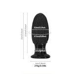 Sex Toys for Women Men Corn Shape 5.91 Inch Big Butt Plug with Strong Suction Cup 2.17 Inch Diameter Anal G-spot Dildo Vaginal Prostate Massage Stimulation Anus Opening Trainer Butt Stretcher - Black