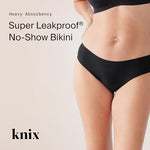 Super Leakproof No-Show Bikini Period Underwear – Heavy Flow, Reusable Absorbent Menstrual & Incontinence Panties