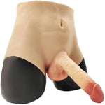 6Inch Silicone Dildo Panties Realistic Penis Male Strapon Sex Toys For Gay Men Dick Masturbation (18Cm Length,5Cm Diameter Solid)