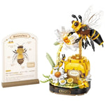 Insect Flower Building Blocks Set with Science Card, Colorful Construction Building Bricks Toy
