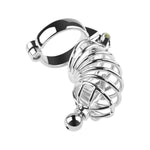 Men Bondage Penis Cage Sex Toy Metal Threaded Chastity Cage Chastity Device With Hollow Urethral Catheter Chastity Lock Set