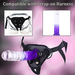 Realistic Clear Dildo No Balls, 9.6 inch Soft G Spot Dildo with Strong Suction Cup, Gradient Purple Lifelike Long Anal Dildo Penis Sex Toys for Beginner Women/Men/Gay