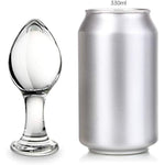 Glass Anal Butt Plug, Crystal Anal Trainer Sex Toys With Long Neck, 4.26 X 1.73 Inch Unisex Bum Plug For Men Women