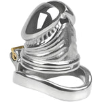 Stainless Steel Male Chastity Devices Cock Cage Locked Penis Exercise Tease Bondage With Invisible Lock Adult Sex Toy For Men (L)