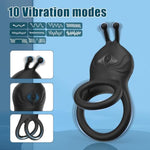 Vibrating Cock Ring Adult Sex Toys For Men, 10 Vibrations Penis Ring With Rabbit Clitoral Vibrator Couples Sex Toys, Adult Male Sex Toy Remote Control Vibrators For Men Female Couple Pleasure