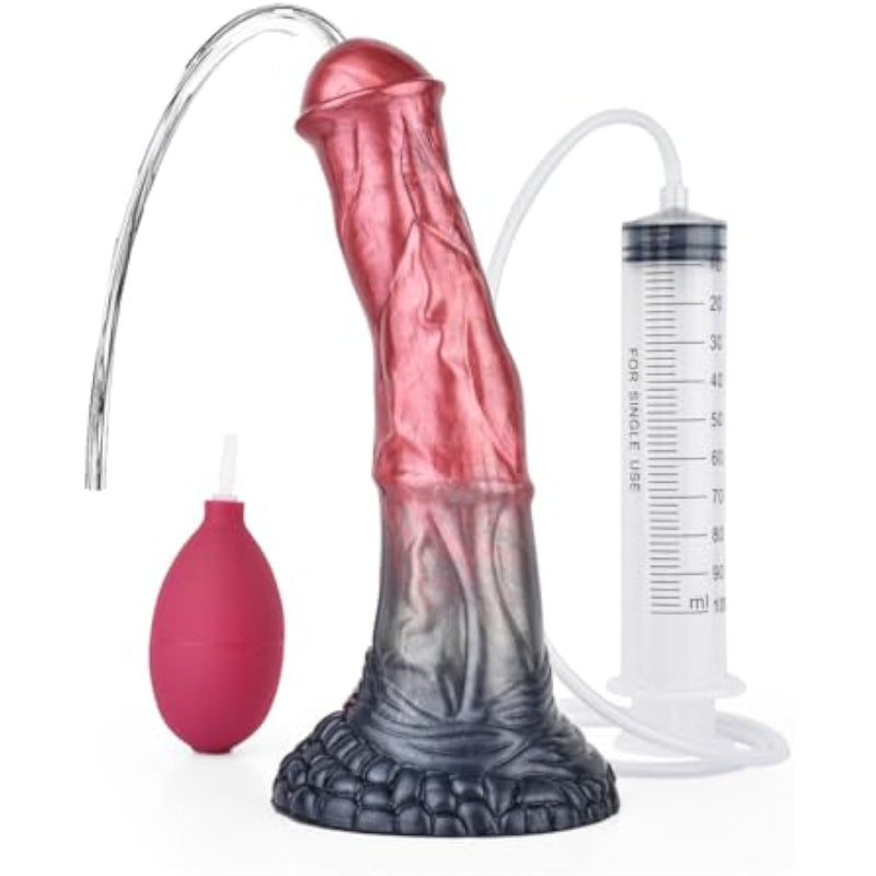 Squirting Dildo Silicone Horse Dildo With Suction Cup, Fantasy Dildo Silicone Adult Toys For Men And Women