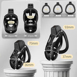 Male Chastity Device Cock Cage Set Whit Chastity Strap, Lightweight 3D Penis Cage For Men With 3 Sizes Rings, Invisible Lock Adult Abstinence Penis Exercise Bondage Belts Male Sex Toys (L)