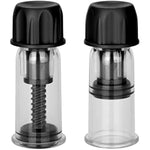 Novelties Nipple Play Vacuum Twist Suckers, Black/Clear