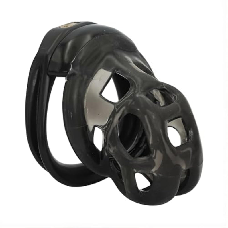 Male Chastity Device, Soft Silicone Tpe Material Lightweight Cock Cage For Men Penis Bondage, Discreet Invisible Lock Chasity Cage With 4 Cock Rings, Bdsm Sex Toys For Men (Black, M)