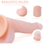 Liquid Silicone Simulated Penis - Realistic Styling, Double Layer Process, External Softness And Internal Hardness, Built In Keel With Adjustable Shape, Strong Suction Cup (Flesh)