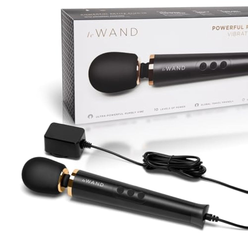 Powerful Petite Vibrating Wand for Women - Black