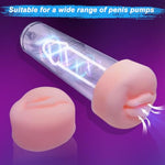 2 Universal Men'S Penis Pump Casing Masturbator Casing, Large Realistic Vagina Inverted Mold, Male Enhancement Enlarger, Erection Aid Cap Replacement Parts (Pink)