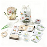 Kids Flower Press Kit with Plant ID Cards, Drawing Board & Dried Flower Art