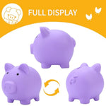 Mini Piggy Bank, Plastic Coin Bank, Unbreakable Money Banks, Cute Piggy Banks, Best Birthday Gifts Home Decoration?Purple?