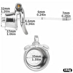 Cock Cage Male Chastity Cage With Hidden Lock And Curved Rings Stainless Steel Breathable Penis Cage With Silicone Catheter Secure Locking Chastity Devices For Male Genital Bondage Sex Toy (1.96In)