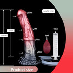 Squirting Dildo Silicone Horse Dildo With Suction Cup, Fantasy Dildo Silicone Adult Toys For Men And Women