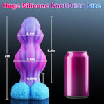 Monster Knot Dildo, Fantasy Alien Knotted Dragon Dildo With Suction Cup, 7" Big Huge Thick Animal Dildos Anal For G Spot Prostate, Silicone Large Fat Wide Dog Dildos Adult Sex Toy For Women Men Gay