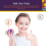 Squishy Stress Ball Squeeze, Color Sensory Toy, Relieve Tension, Anxiety, Home, Travel And Office Use, Fun For Kids And Adults (4-Pack)