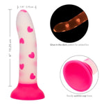 Glow-in-the-Dark Heart-Shaped Silicone Anal Plug with Strong Suction Cup Base - Se-0309-00-2