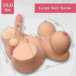 Shemale Sex Doll 38.6 Lbs - Torso Bbw Sex Toy For Men, Women, Couples & Adults With 7 Inch Realistic Dildo, Breasts, Anal & Pussy Holes, Trans Large Size Sex Doll For Sexual Wellness & Pleasure