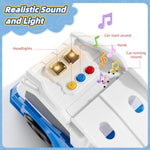 Boy Toys Age 3 4 5 6 Year Old Boy Gifts For Kids Gifts Toy Trucks With Light & Sounds Toys For Kids Age 3 4 5 6 7 8 Years Old,Include Eejection&Shooting Truck,4 Racing Cars
