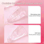 Realistic Tongue Sleeve, Lick Tongue Stimulator Sleeve, Female Masturbator Tongue Lick Massager Erotic Sex Toy For Couples Set Of 2