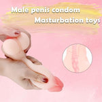 2 In 1 Realistic Dildo Pocket Pussy Silicone Fake Pussy Pocket Vagina Male Masturbator Consolador Para Hombre Juguetes Sexuales Para Pareja Female Masturbation Adult Sex Toys For Women Men Couples