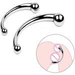 Double Ended Stainless Steel Spot Wand Massage Stick Pure Metal Penis P-Spot Stimulator Anal Plug Dildo Sex Toy For Women Men (S,14 Oz)