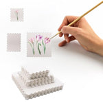 90 Pcs Watercolor Paper Stamp Set, 300 GSM Blank Cards in 3 Sizes for DIY Crafts