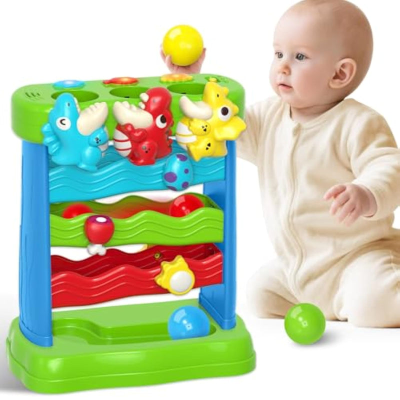 Feeding The Dinosaur, Interactive Toddlers Toy, 1+ Year Old Baby Boys & Girls Gift, Musical Toys For Infant One Year Birthday Present, Babies Ages 6-12-18-24 Months Education Learning Toys