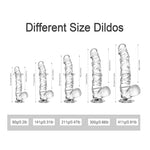 7 Inch Huge Realistic Dildo Clear Sex Toy with Small Glans,Big Jelly G Spot Dildo with Suction Cup for Vaginal Anal Play Soft Penis Beginners Sex Toys for Women Men Couple
