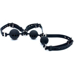 Silicone Breathable Ball Gag For Adult Bondage Restraints Sex Play (Black, 1.7In Ball)